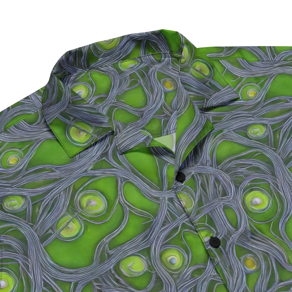 Neon Mycelium on Button Shirt — Product details