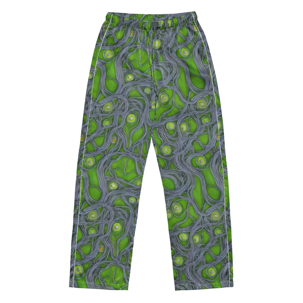 Neon Mycelium on Women's Pajama Pants — Front