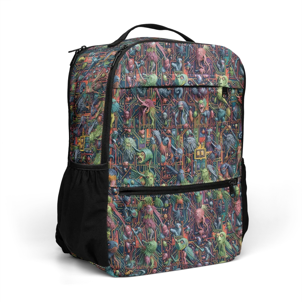 Circuit Beastiary on Utility Backpack — Right Front