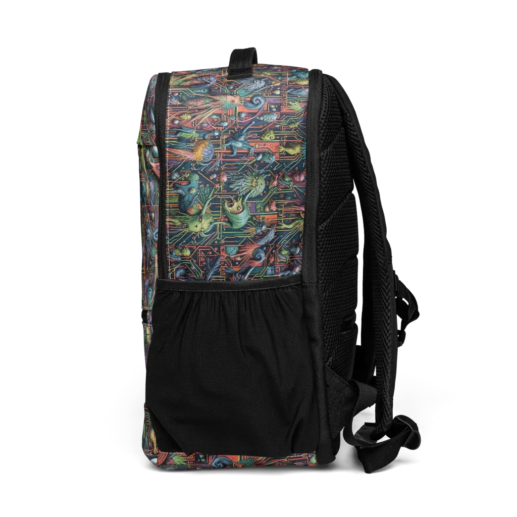 Circuit Beastiary on Utility Backpack — Left