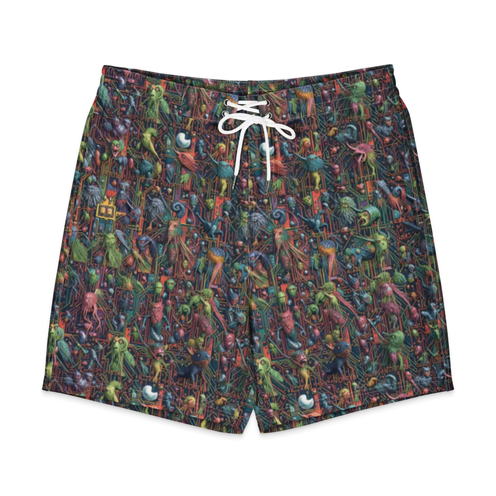 Circuit Beastiary on Men's Board Shorts — Front