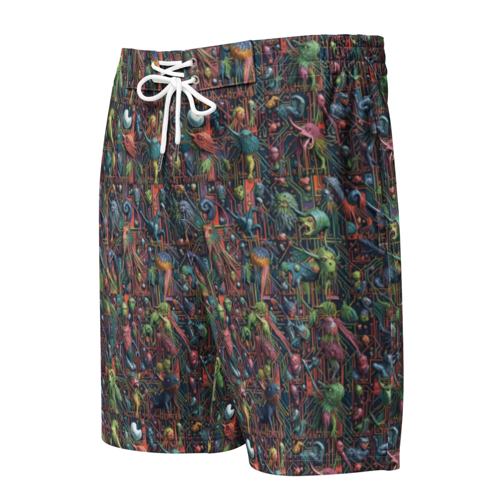 Circuit Beastiary on Men's Board Shorts — Front