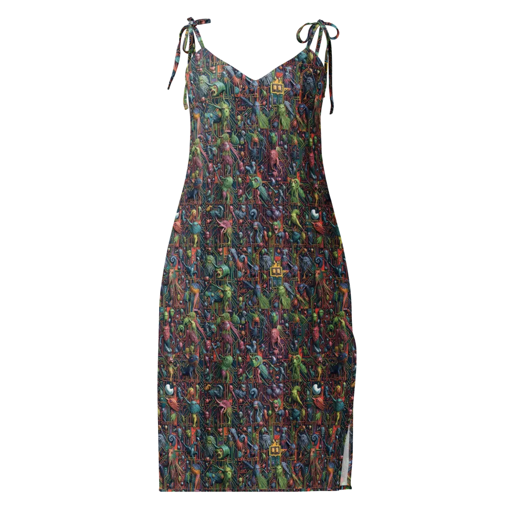 Circuit Beastiary on Slip Dress — Front