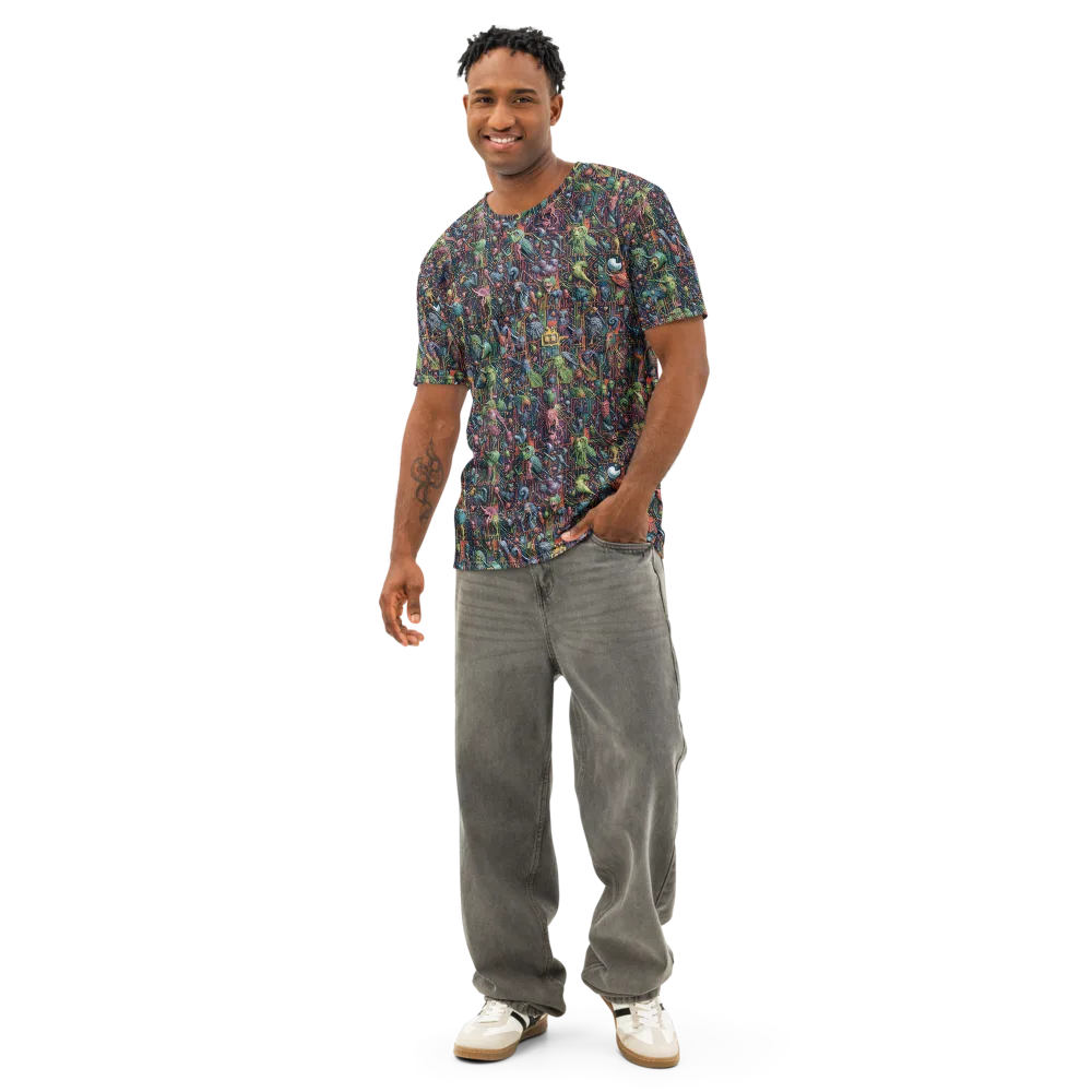Circuit Beastiary on Men's Cotton Crew Neck T-Shirt — Front