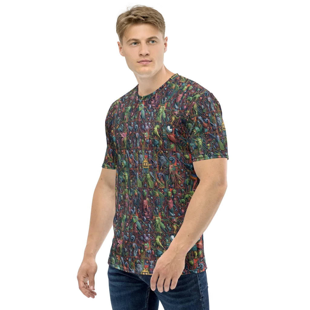 Circuit Beastiary on Men's Crew Neck T-Shirt — Left