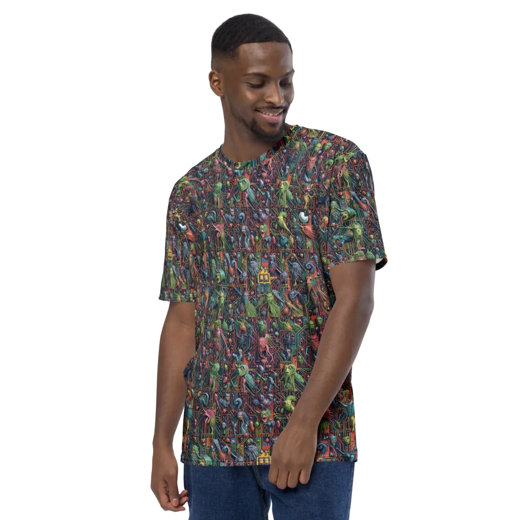 Circuit Beastiary on Men's Crew Neck T-Shirt — Left