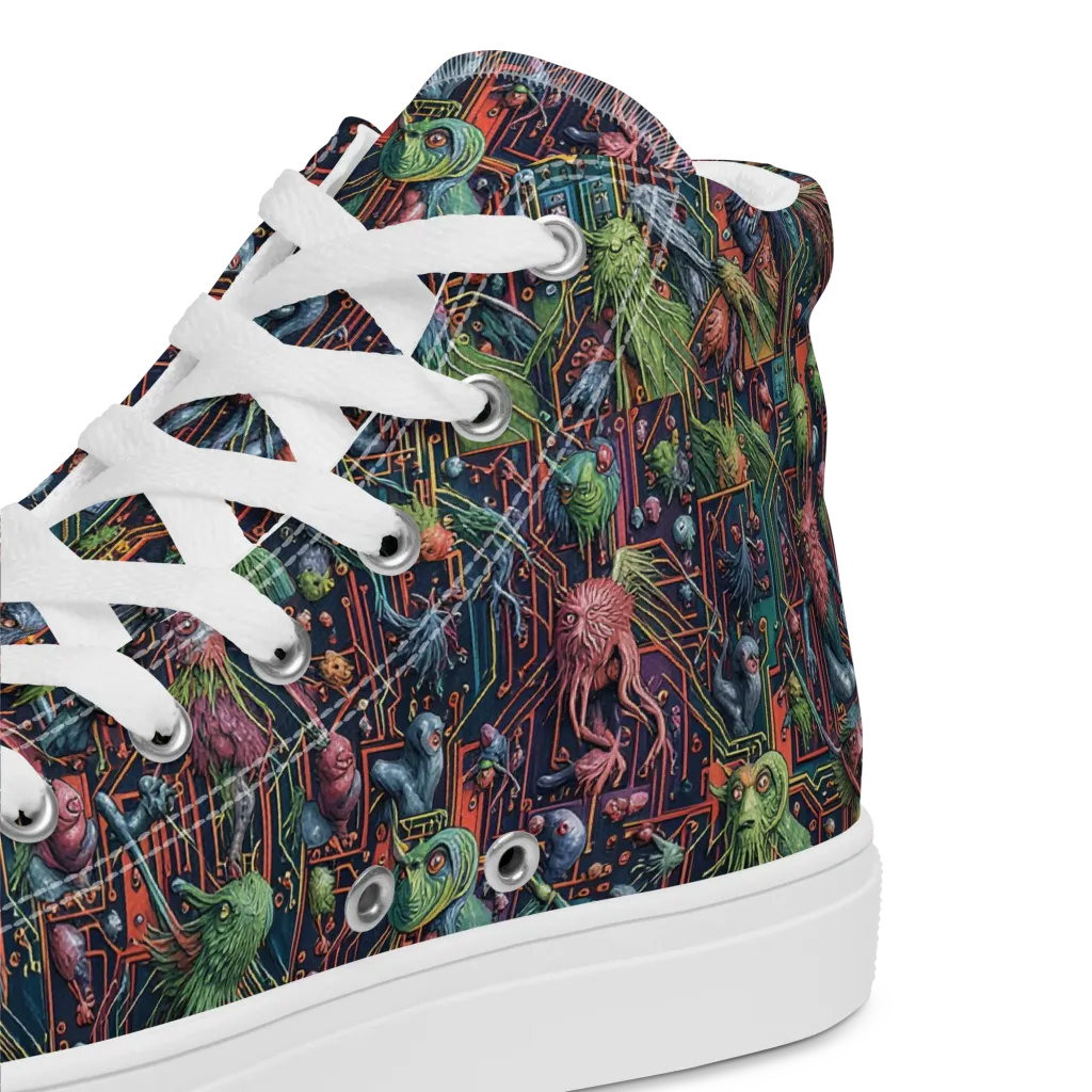 Circuit Beastiary on Men's High Top Canvas Shoes — Product details 2
