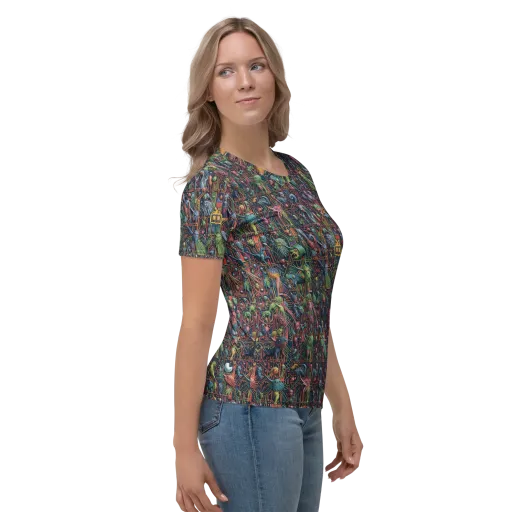 Circuit Beastiary on a Women's Crew Neck T-Shirt