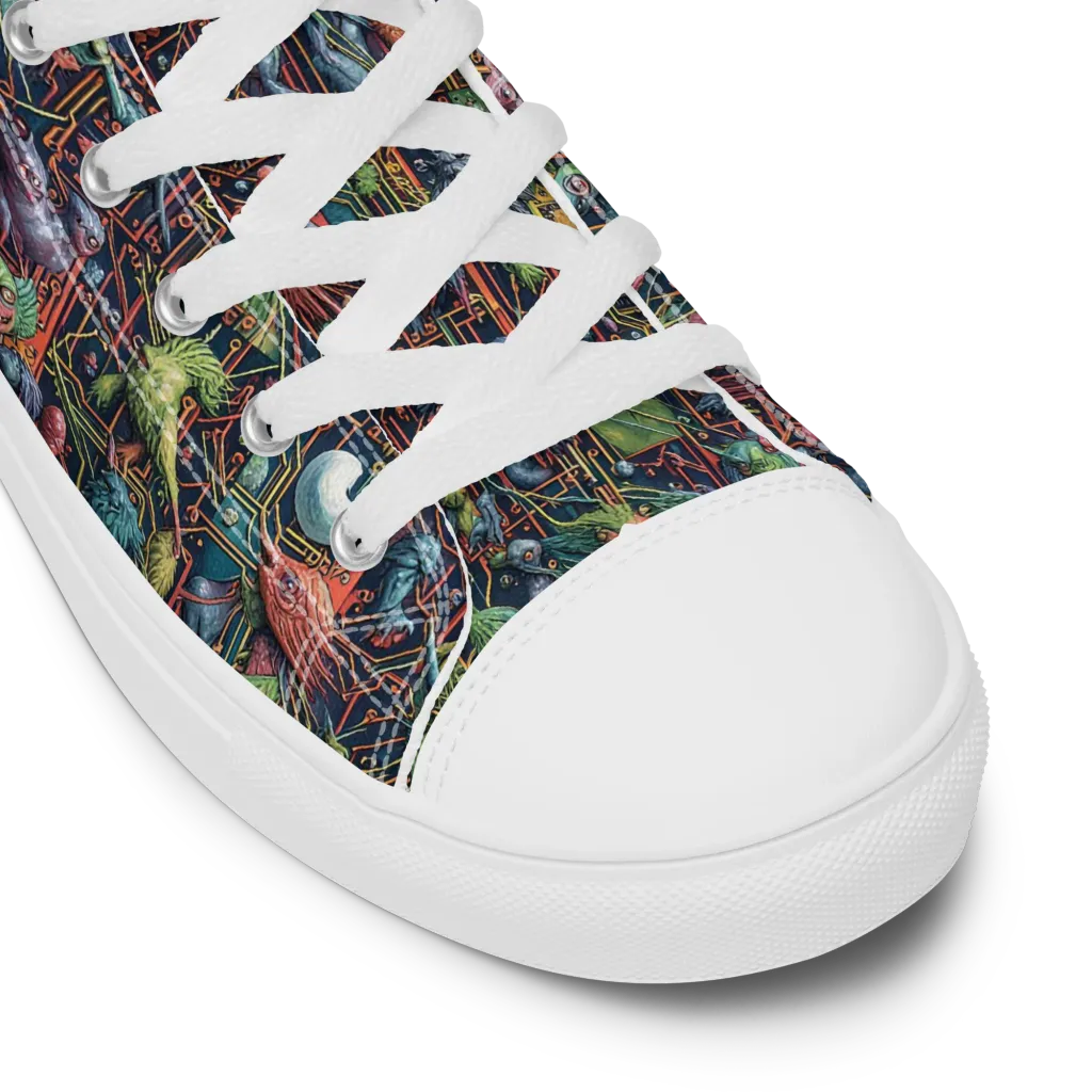 Circuit Beastiary on Women's High Top Canvas Shoes — Product details