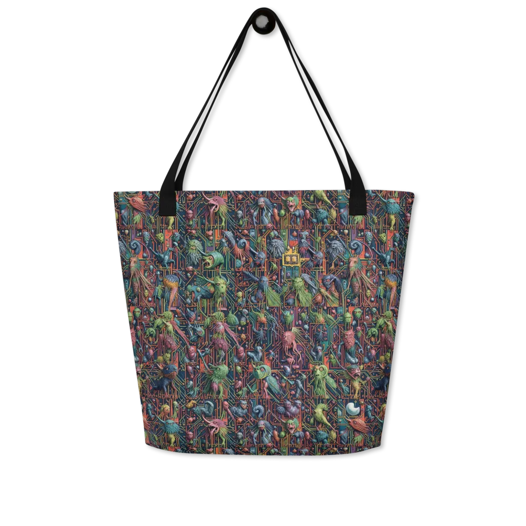 Circuit Beastiary on Large Tote Bag W/ Pocket — Front