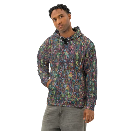 Circuit Beastiary on a Cotton Hoodie