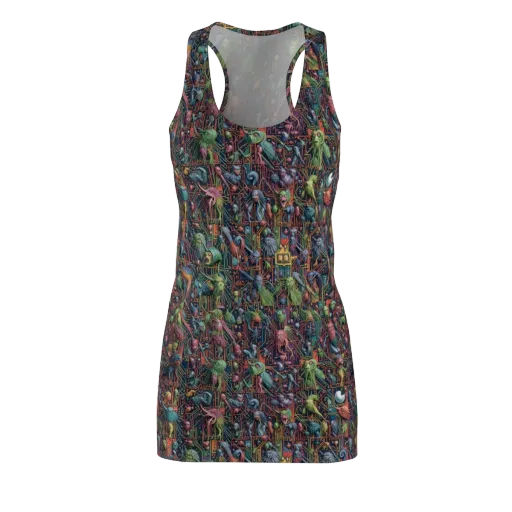 Circuit Beastiary on a Racerback Dress