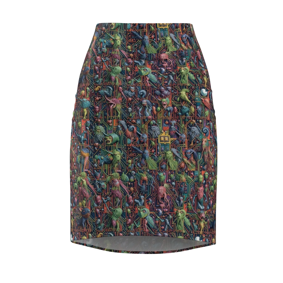 Circuit Beastiary on Pencil Skirt — Front