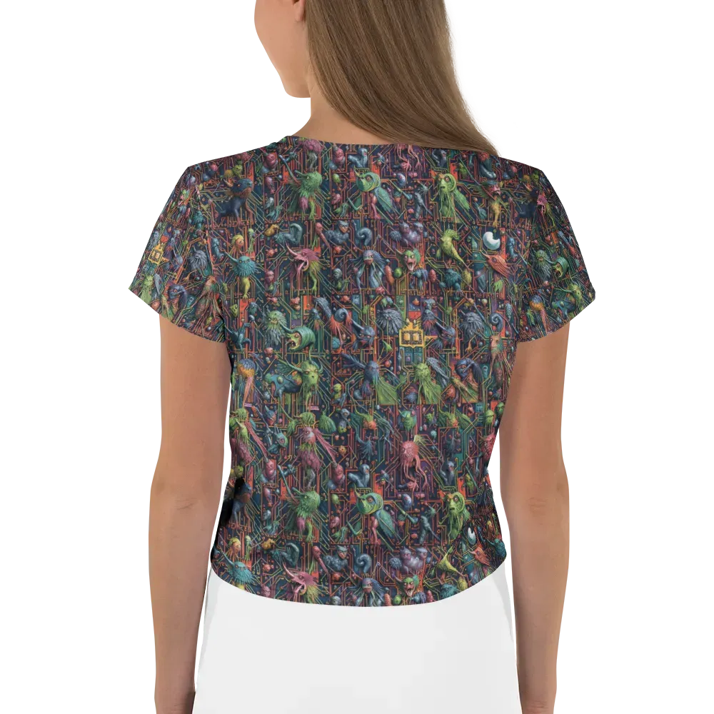 Circuit Beastiary on Crop Tee — Back