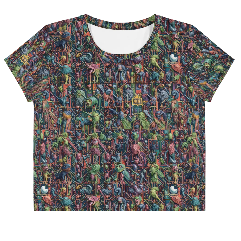 Circuit Beastiary on Crop Tee — Front