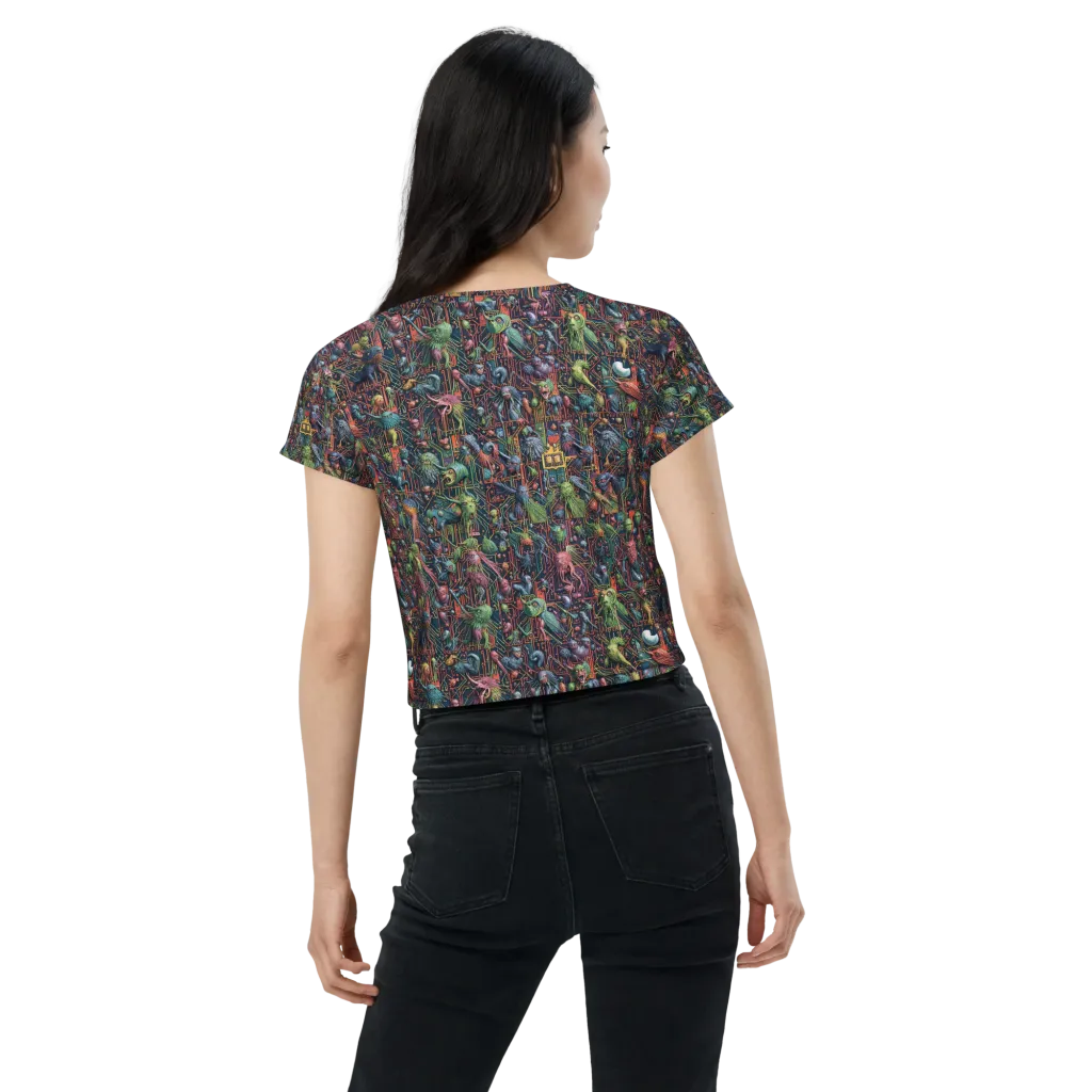 Circuit Beastiary on Crop Tee — Back
