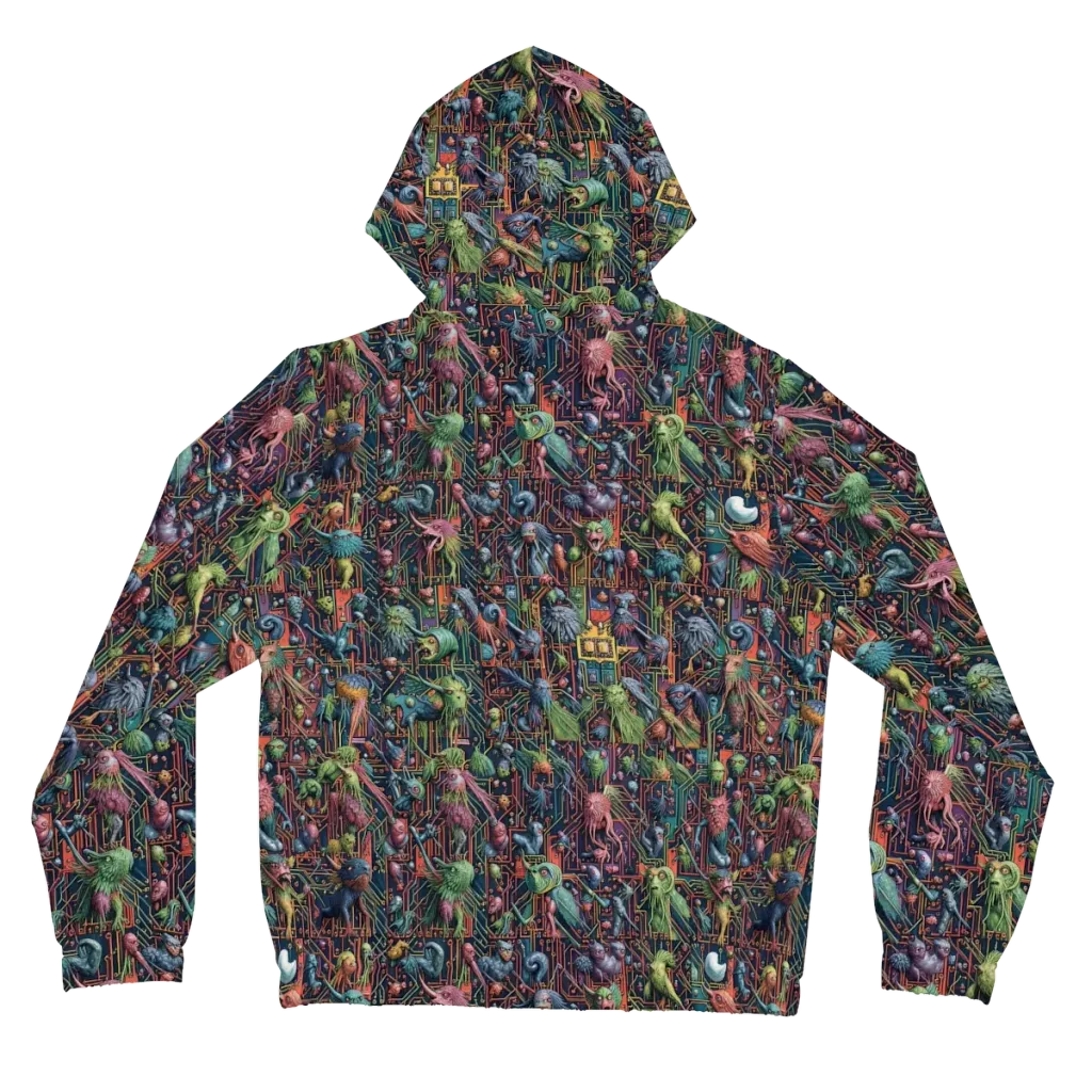 Circuit Beastiary on Women's Full-Zip Hoodie — Back