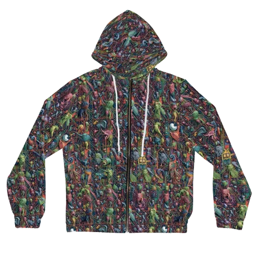 Circuit Beastiary on a Women's Full-Zip Hoodie