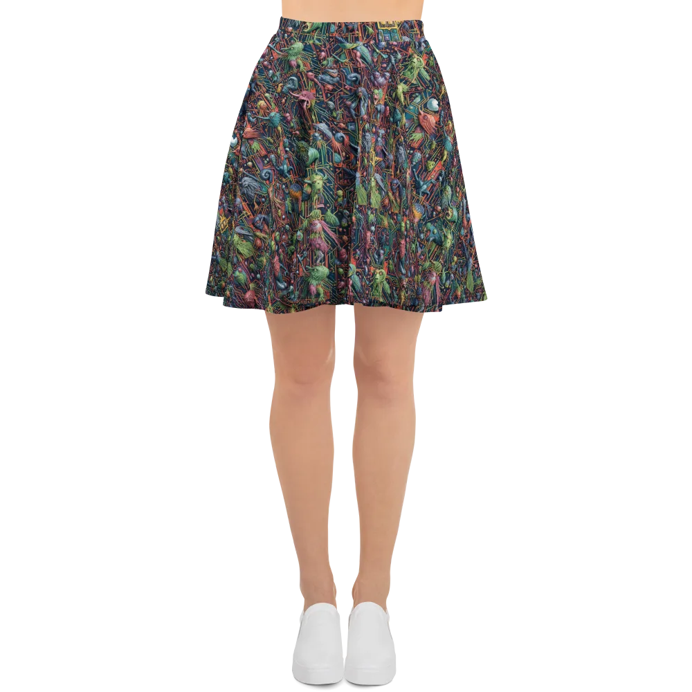 Circuit Beastiary on Skater Skirt — Front