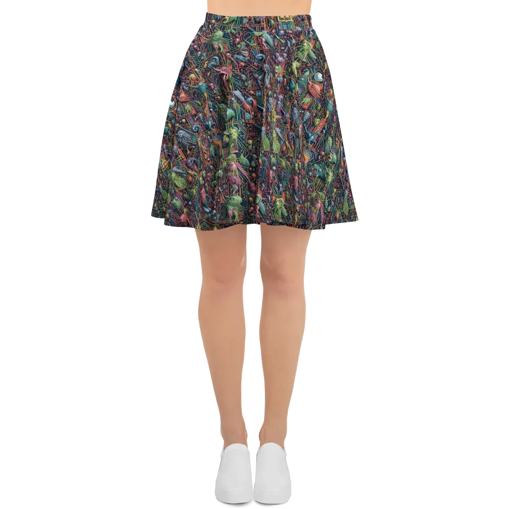 Circuit Beastiary on Skater Skirt — Front