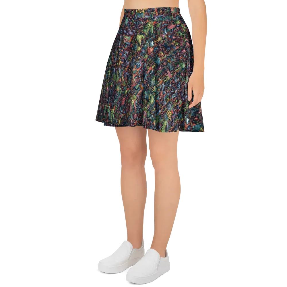 Circuit Beastiary on Skater Skirt — Left