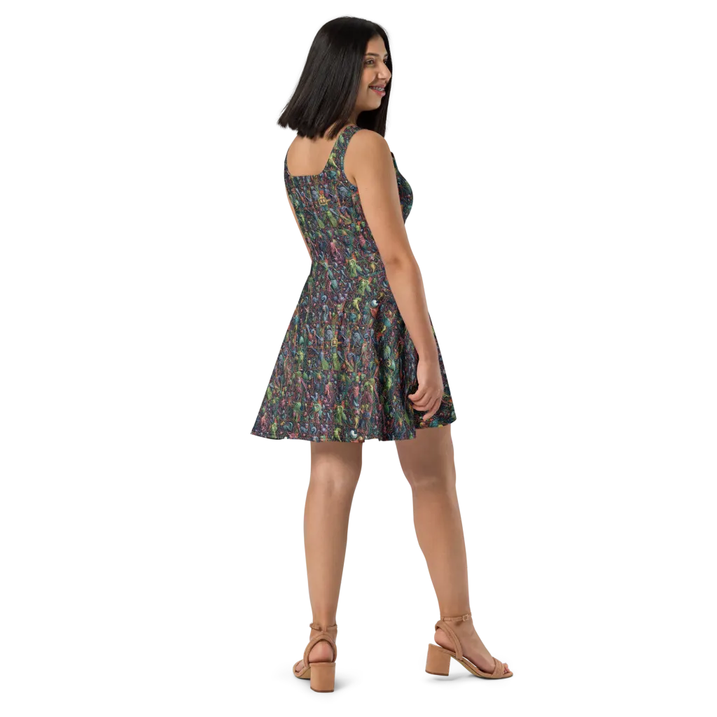 Circuit Beastiary on Skater Dress — Right