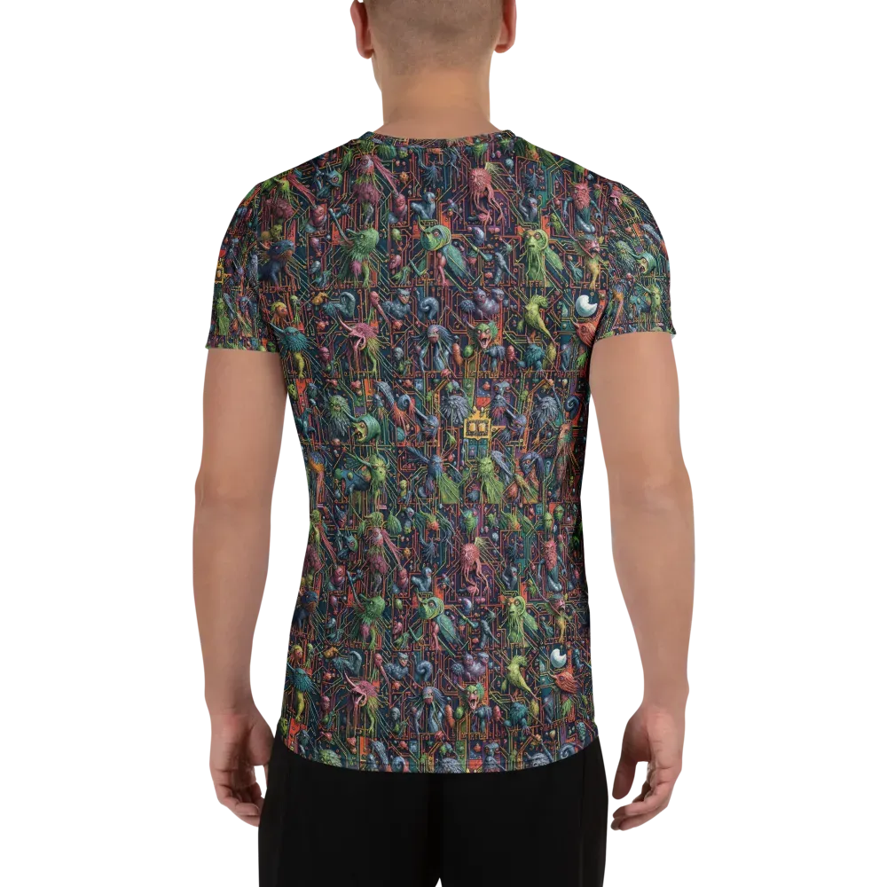 Circuit Beastiary on Men's Athletic T-Shirt — Back