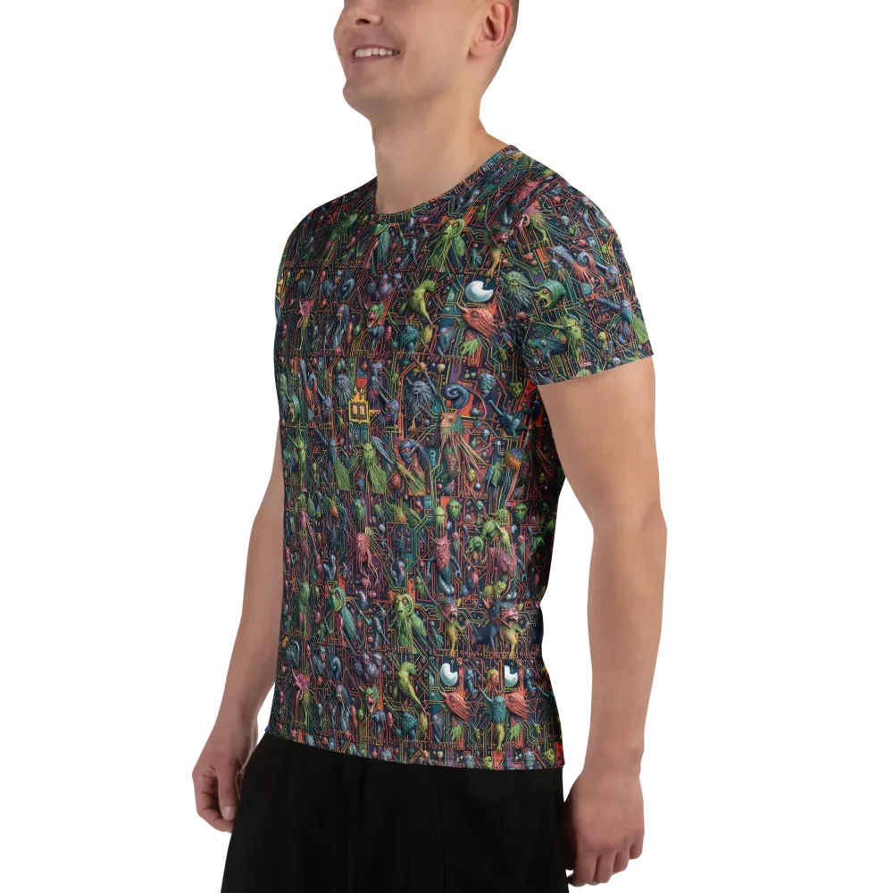 Circuit Beastiary on Men's Athletic T-Shirt — Left