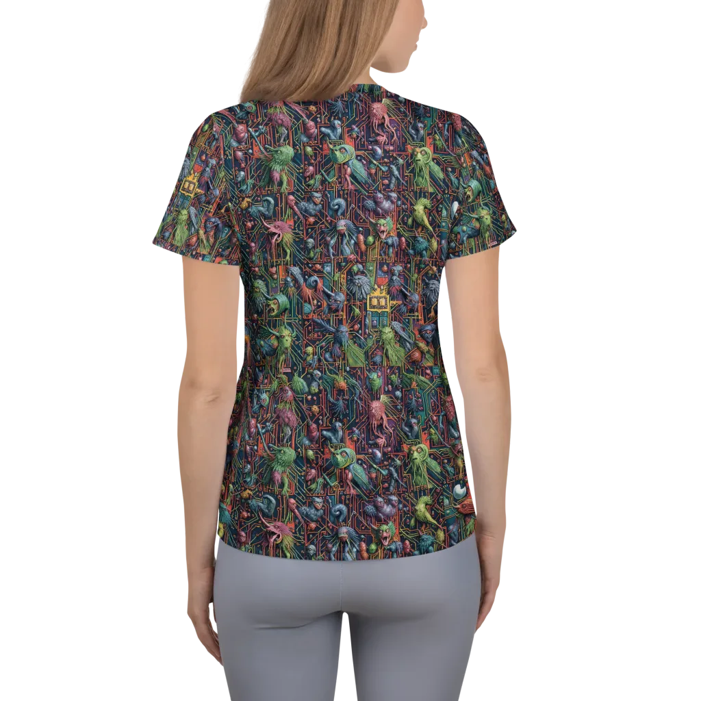 Circuit Beastiary on Women's Athletic T-Shirt — Back