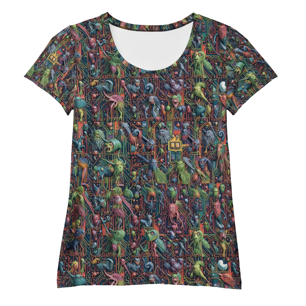 Circuit Beastiary on Women's Athletic T-Shirt — Front