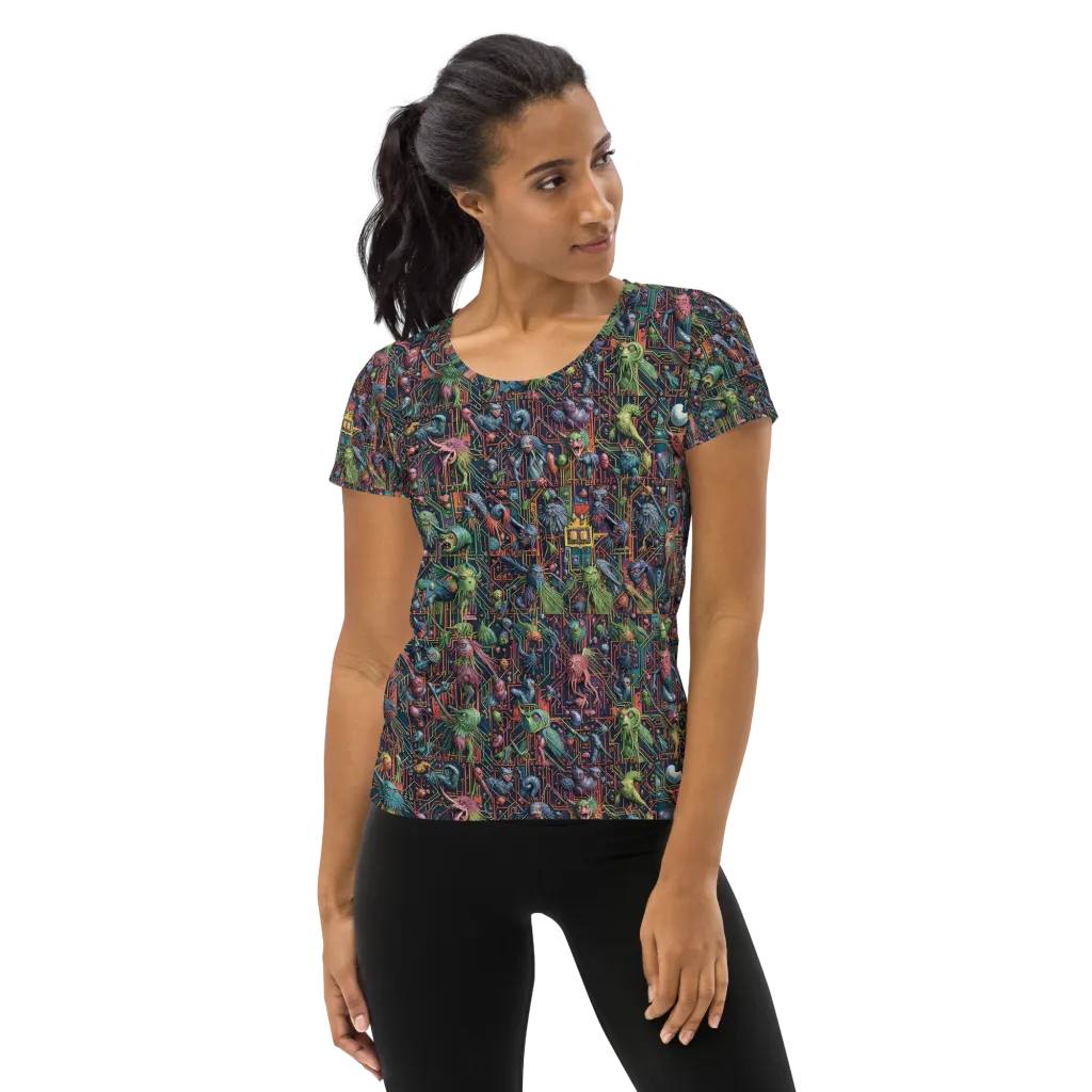 Circuit Beastiary on Women's Athletic T-Shirt — Front