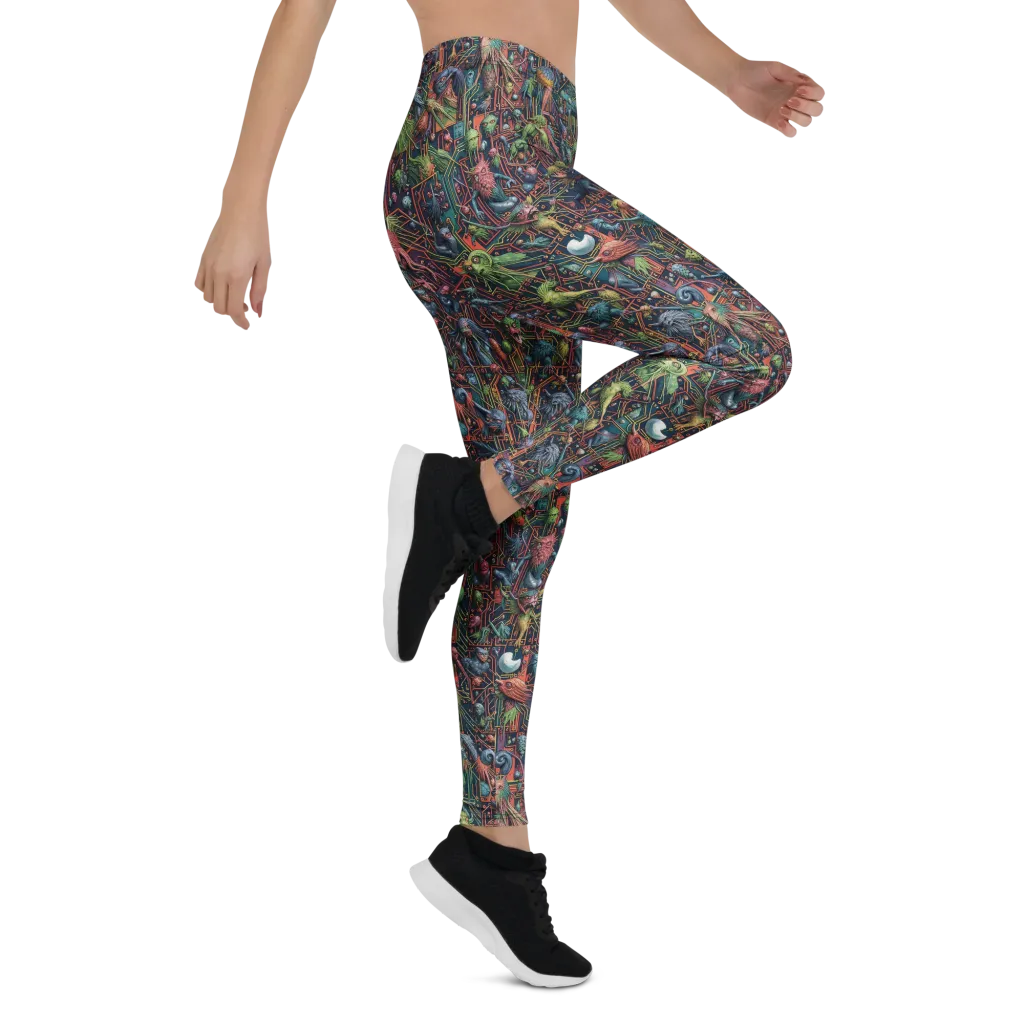 Circuit Beastiary on Leggings — Right