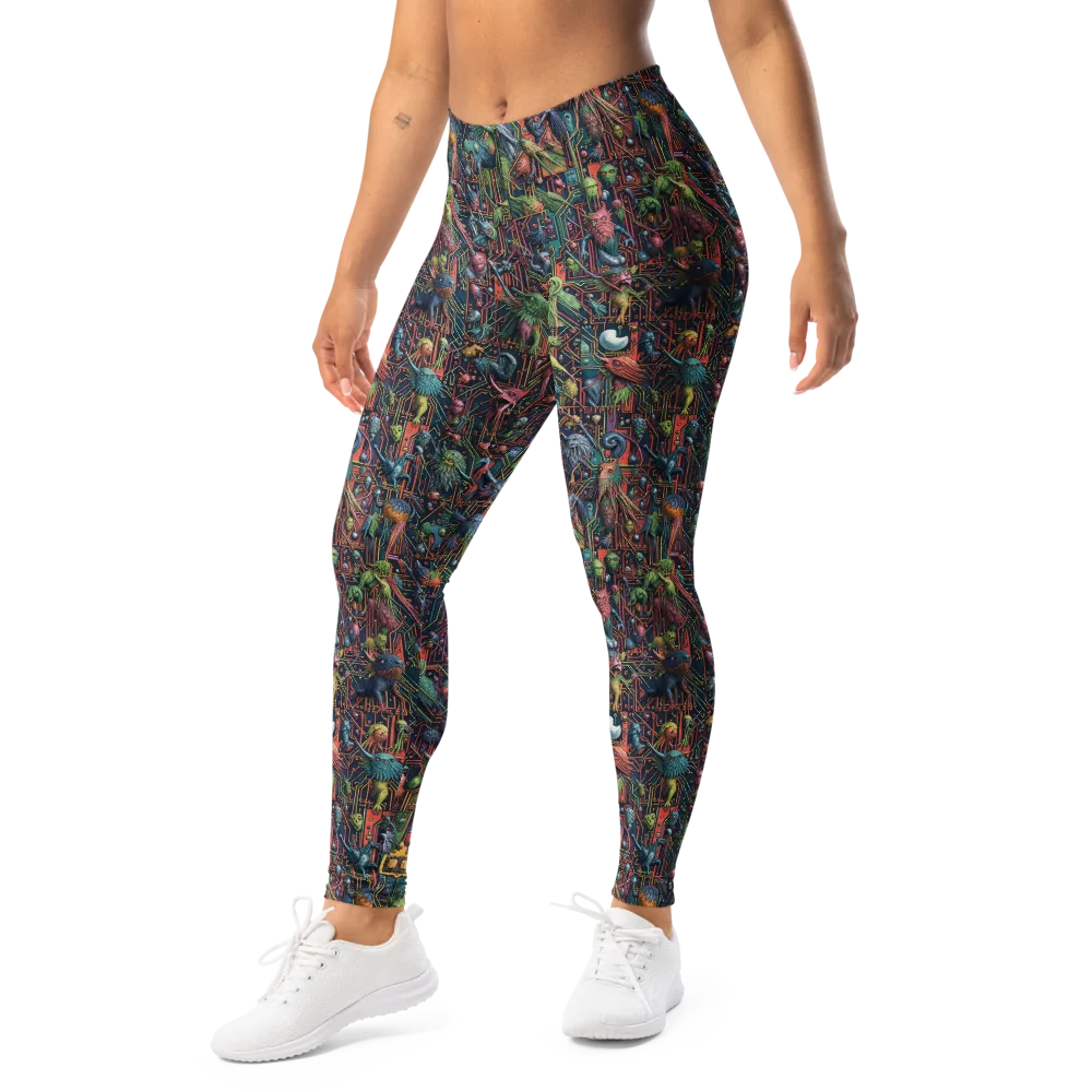 Circuit Beastiary on Leggings — Left Front