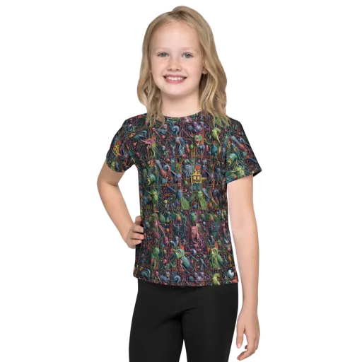 Circuit Beastiary on a Kids Crew Neck T-Shirt
