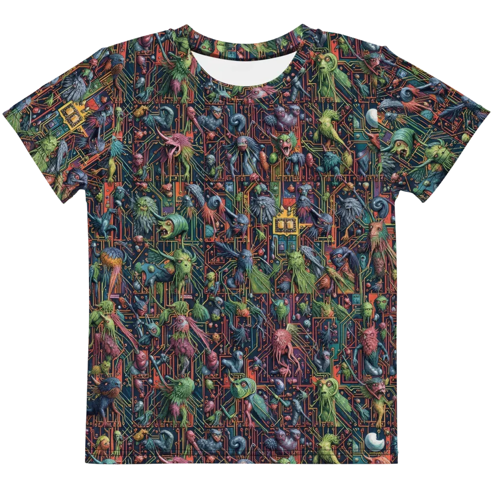 Circuit Beastiary on Kids Crew Neck T-Shirt — Front