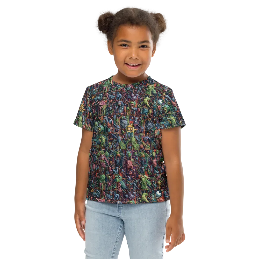 Circuit Beastiary on Kids Crew Neck T-Shirt — Front