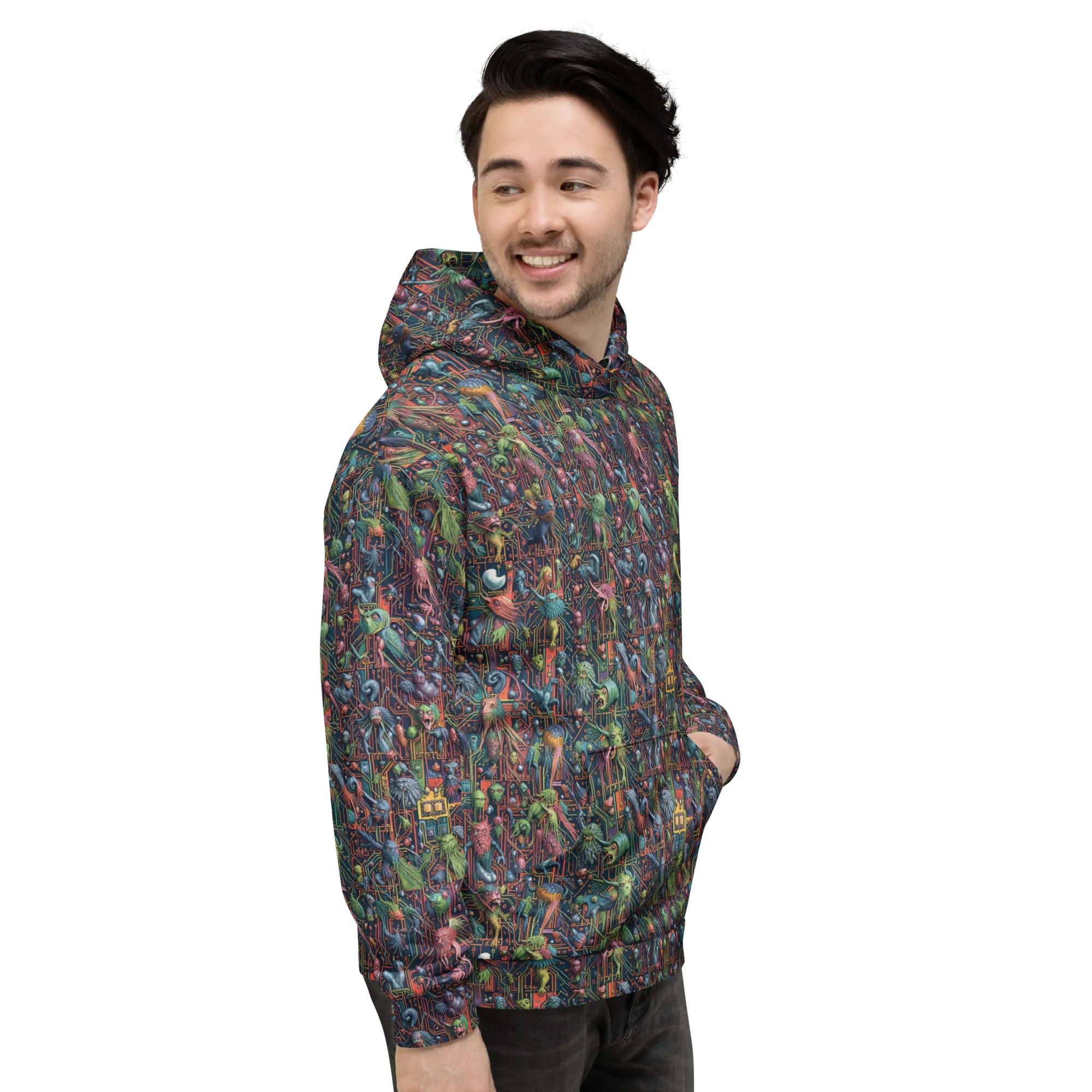 Circuit Beastiary on Hoodie — Right