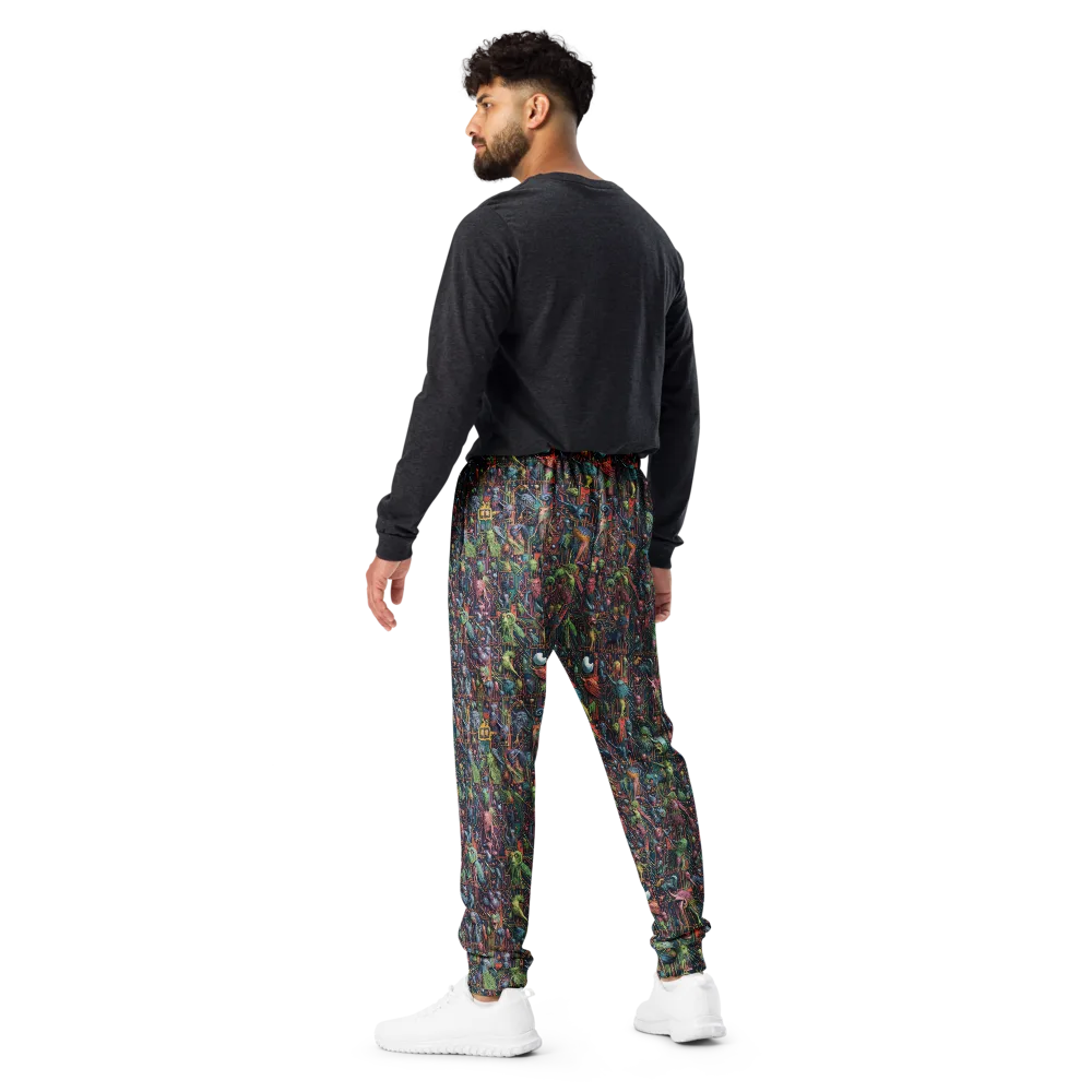 Circuit Beastiary on Men's Joggers — Back