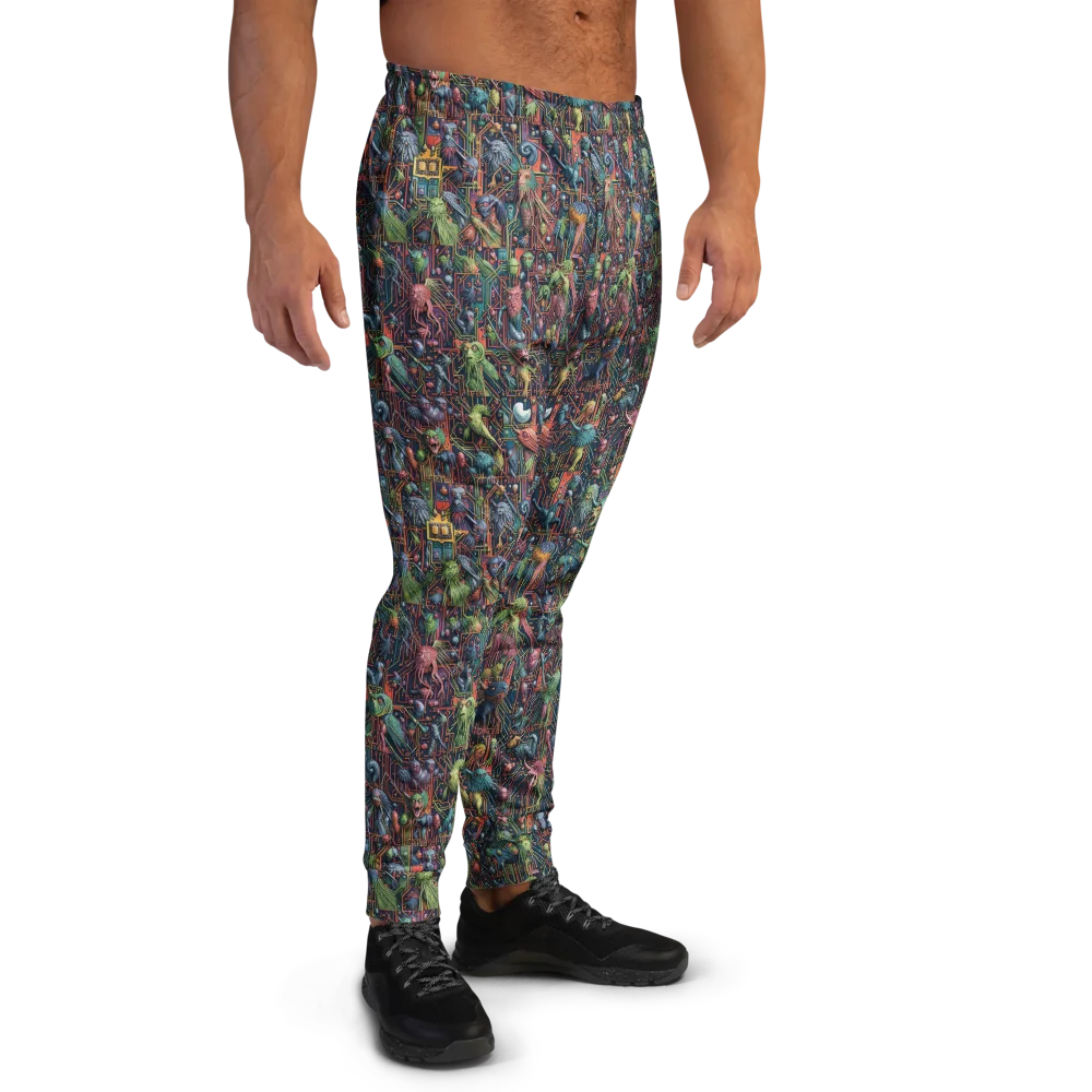 Circuit Beastiary on Men's Joggers — Right