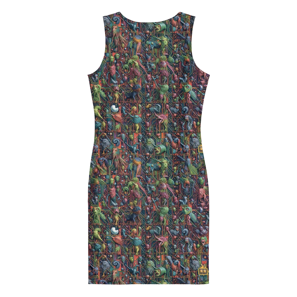 Circuit Beastiary on Bodycon Dress — Back