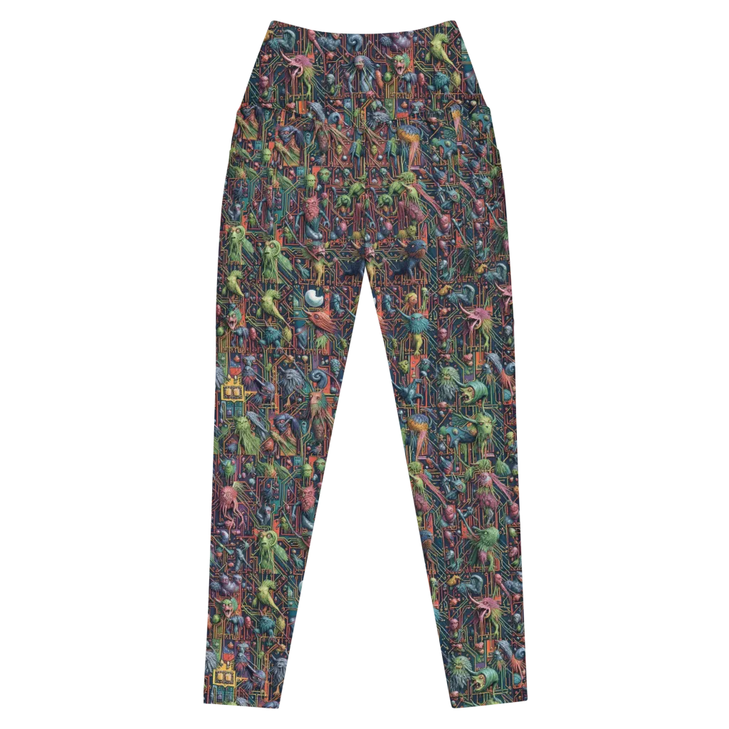 Circuit Beastiary on Leggings with Pockets — Front