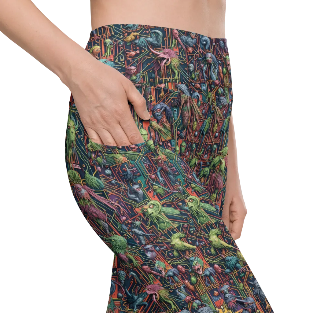 Circuit Beastiary on Leggings with Pockets — Product details
