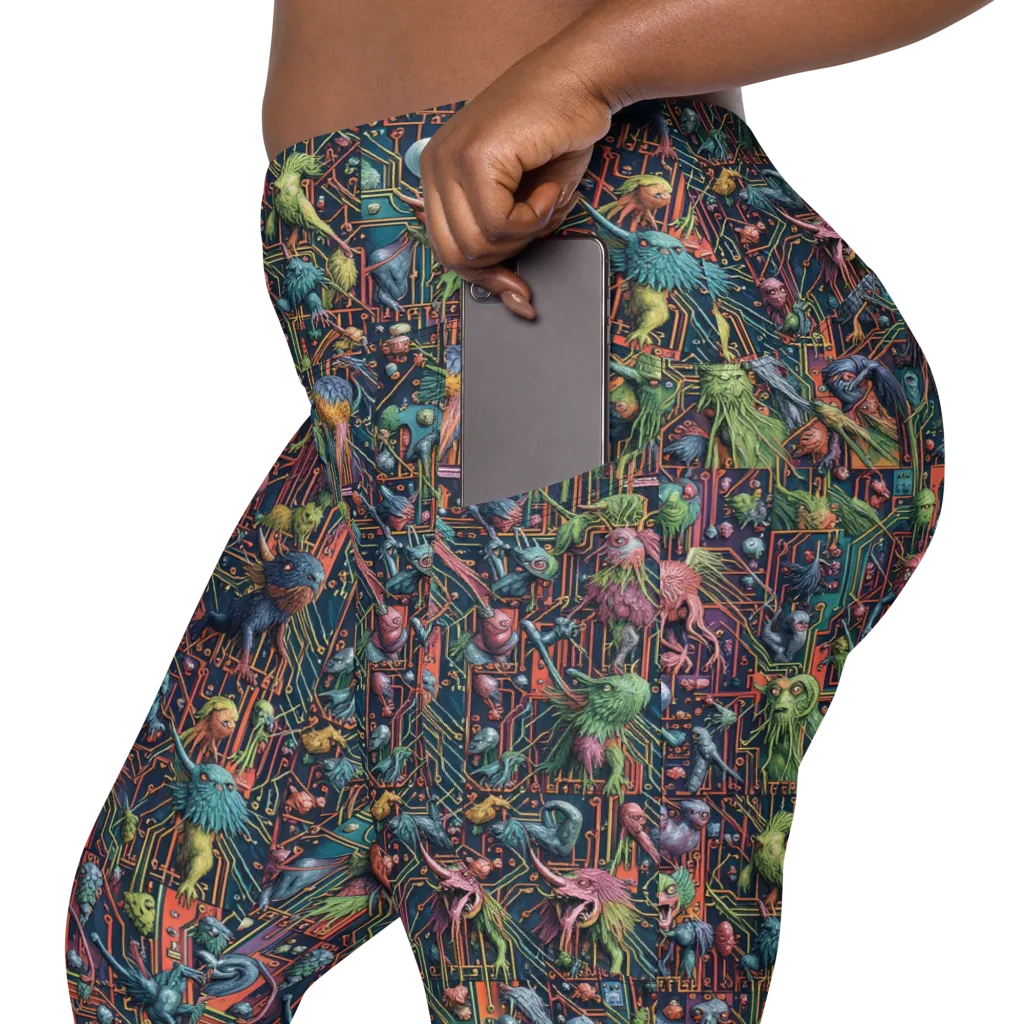 Circuit Beastiary on Leggings with Pockets — Product details 2
