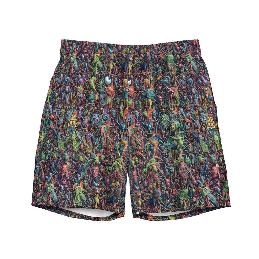 Circuit Beastiary on Swim Trunks — Front