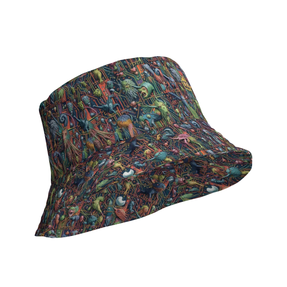 Circuit Beastiary on Reversible Bucket Hat — Product details Outside