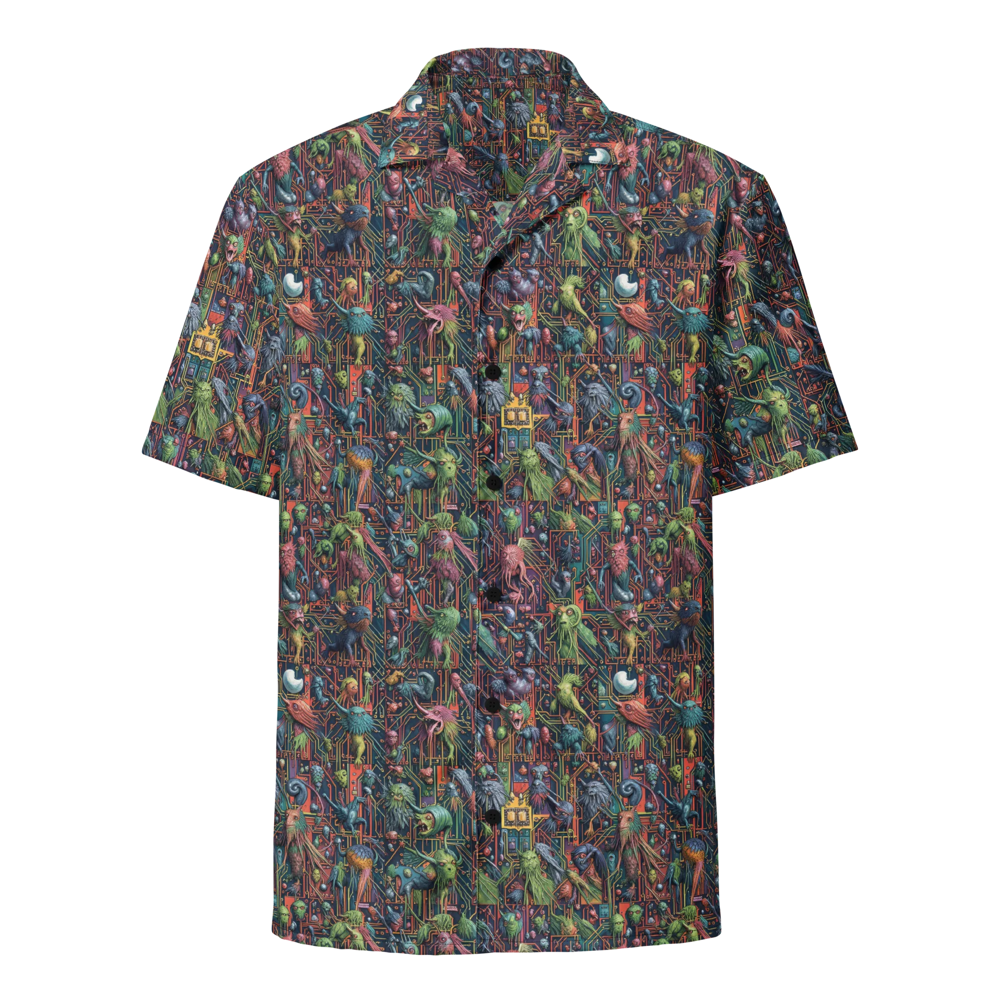 Circuit Beastiary on Button Shirt — Front