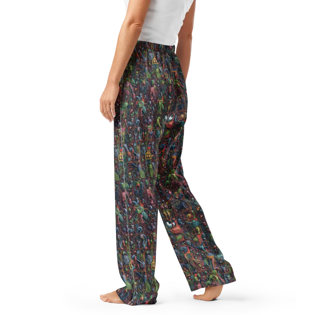 Circuit Beastiary on Women's Pajama Pants — Left