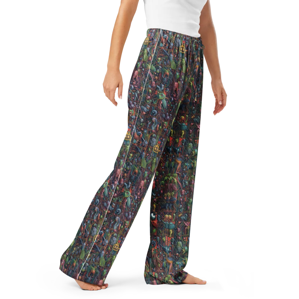 Circuit Beastiary on Women's Pajama Pants — Right Front