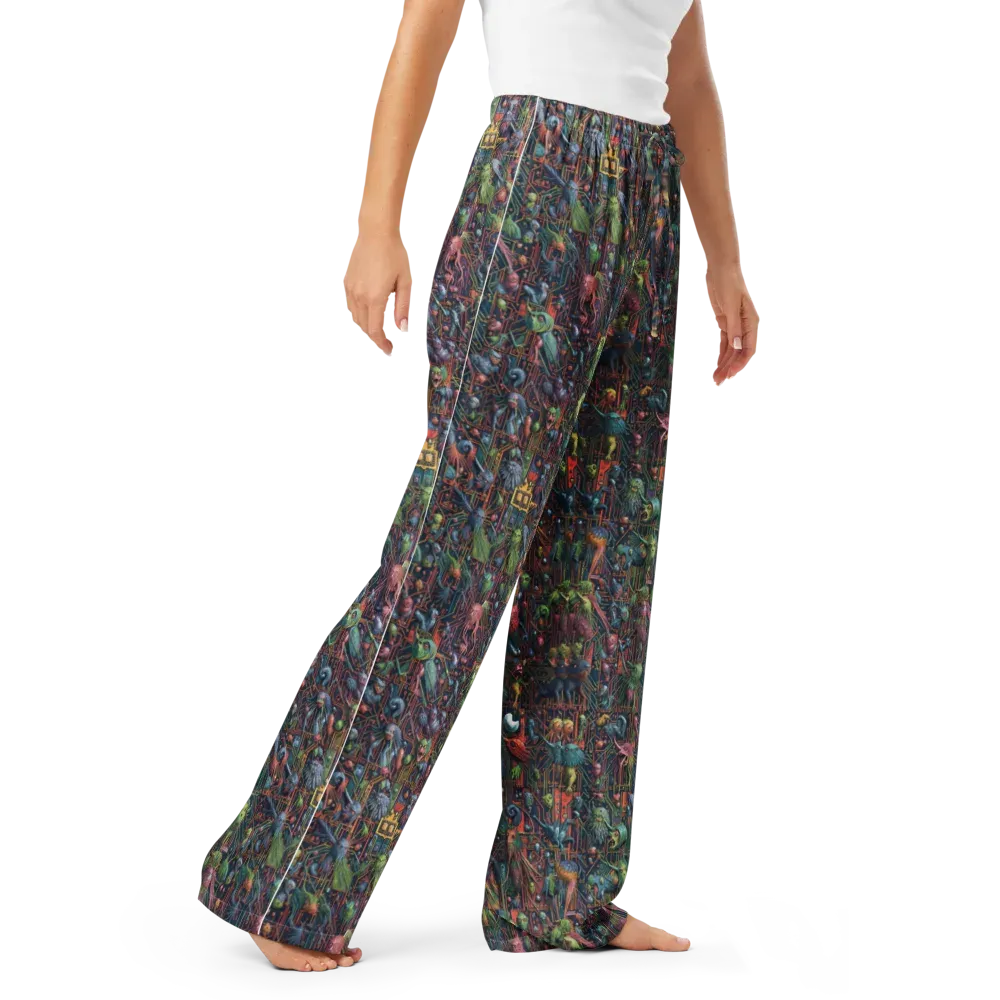 Circuit Beastiary on Women's Pajama Pants — Right Front