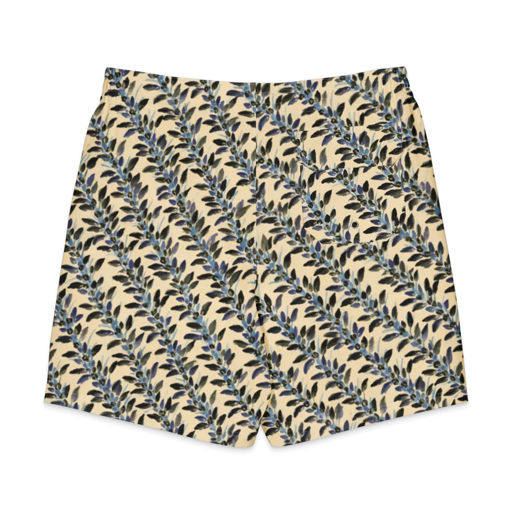 Indigo Sprig on Men's Board Shorts — Back